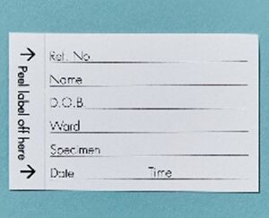 Patient Label for sample tube